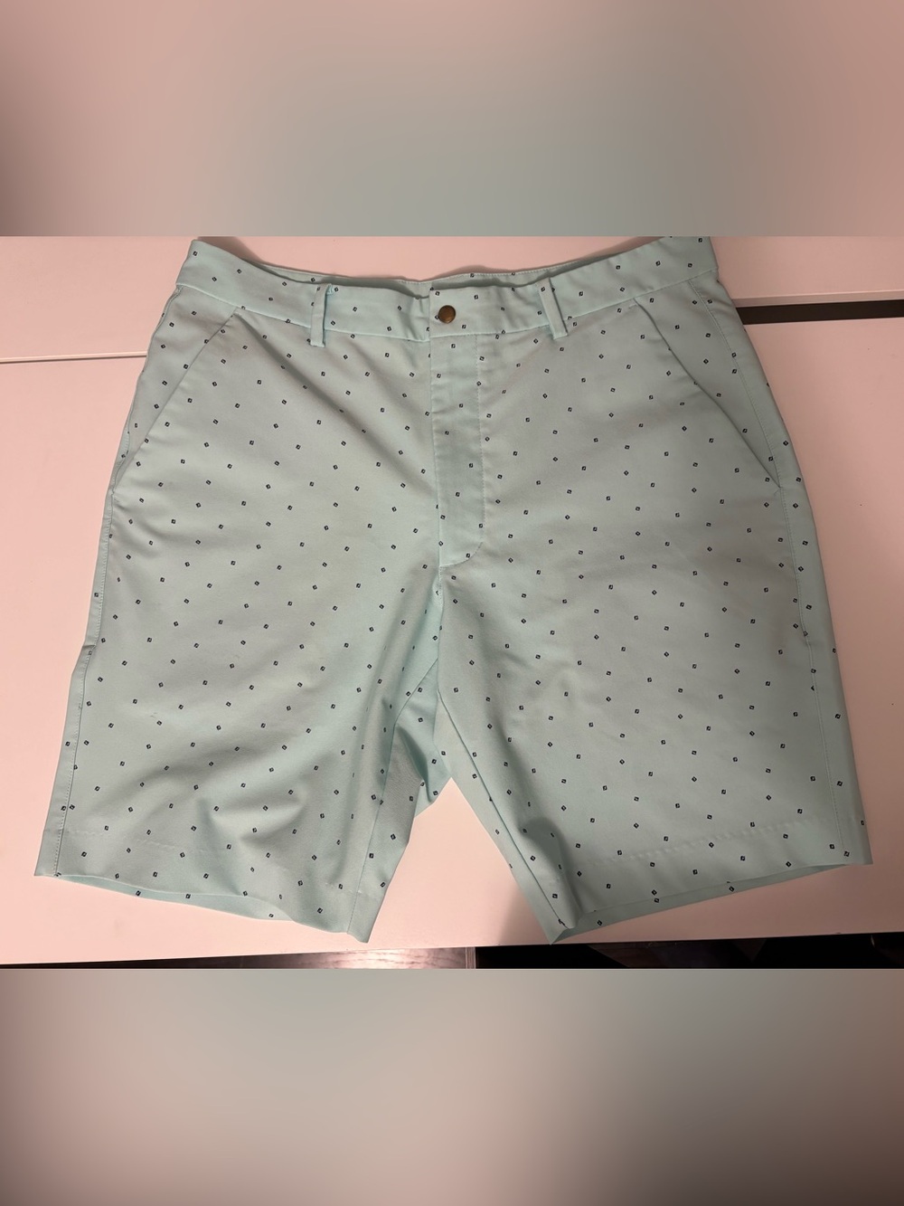 Footjoy Golf Shorts W34 Light Green Patterned FJ